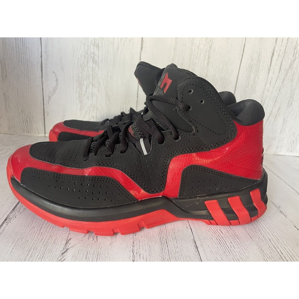 Men's 8 Adidas D-Howard 6 Mid Top Basketball Shoes Retro Scarlet Black - Picture 6 of 8
